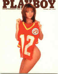 Playboy October 1996 Cover Nadine Chanz Postcard