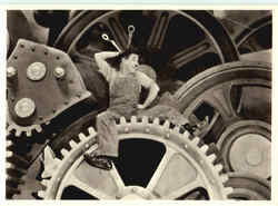 Charlie Chaplin in Modern Times 1936 Postcard