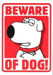 Family Guy - Beware of Dog! Postcard