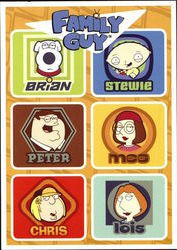 Family Guy - Brian Stewie Meg Peter Chris Lois Postcard