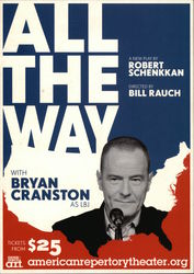 All The Way with Bryan Cranston as LBJ Postcard
