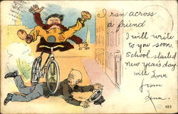 Bicycle Accident Postcard