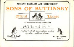 Sons Of Buttinsky Postcard