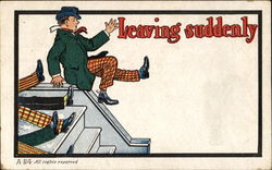 Leaving Suddenly Postcard