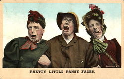 Pretty Little Pansy Faces Postcard