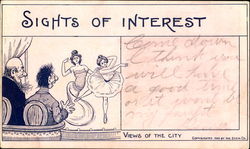 Sights Of Interest Views Of The City Dancing Postcard Postcard