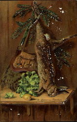 Rabbit - Still Life Hunting Postcard Postcard