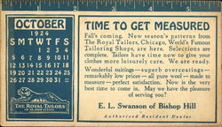 Royal Tailors Ruler Calendar Blotter Postcard