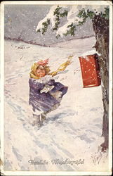 Herzliche Neujahrsgru Be! Postcard