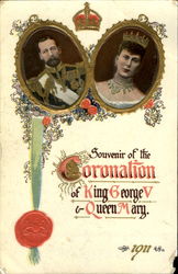 Souvenir Of The Coronation Of King George V & Queen Mary Postcard