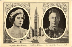 Her Majesty Queen Elizabeth His Majesty King George Vi Visiting Canada Postcard