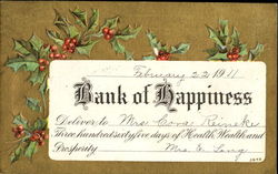 Bank Of Happiness Postcard
