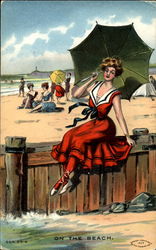On The Beach Postcard