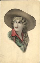Cowgirl Cowboy Western Postcard Postcard