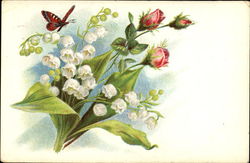 Butterfly & Wildflowers Postcard