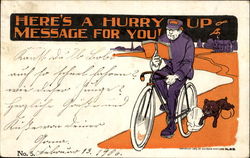 Here's A Hurry Up Message For You! Postcard