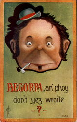 Begorra An Phoy Don't Ye3 Wroite? Postcard