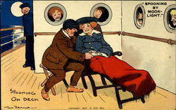Spooning By Moonlight Postcard