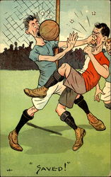 Saved! Rugby Postcard
