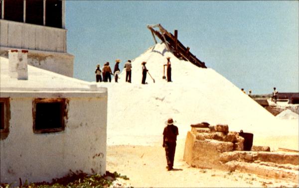 Mountain Of Unprocessed Salt Salt Cay Turks and Caicos