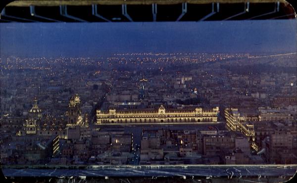 Night View Of The Zocalo Mexico