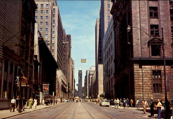 Bay Street With The City Hall In The Background Toronto Canada