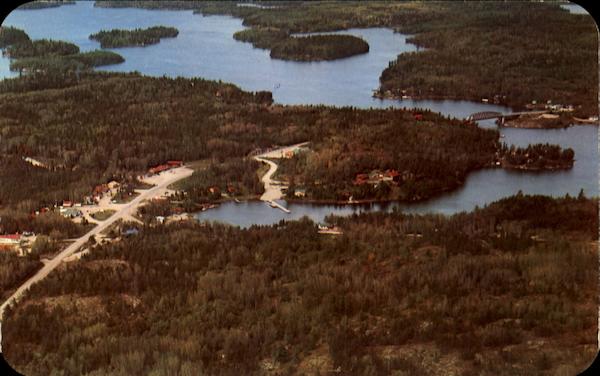An Aerial View Of Sioux Narrows ON Canada Ontario