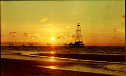 Sunset At Serial Brunei Southeast Asia Postcard Postcard