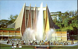 National Theatre & Water-Fountain Singapore Southeast Asia Postcard Postcard