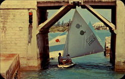 Passing Under Somerset Bridge Bermuda Postcard Postcard