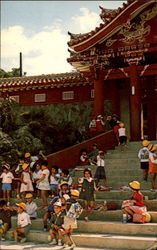 Okinawan School Kids Ready For An Outing Postcard