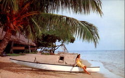 Beautiful Beach At Bali Hai Hotel Maharepa Moorea, Tahiti South Pacific Postcard Postcard