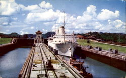 The Tourist Liner S. S. Kungsholm Panama Postcard Postcard