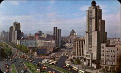 Vista Panoramica Paseo De La Reforma Mexico Postcard Postcard