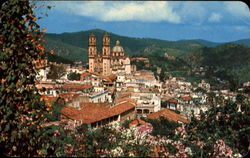 Panoramic View With The Santa Prisca Church Postcard