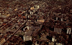 Aerial View Of Downtown Hamilton Postcard
