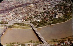 An Aerial View Of Part Of The Downtown Business Section Of Saskatoon Saskatchewan Canada Postcard Postcard