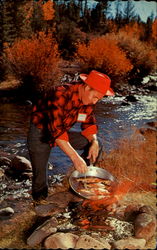 Bon Appetit Enjoying The Day's Catch Postcard