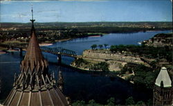 View From The Peace Tower Balcony Canada Misc. Canada Postcard Postcard