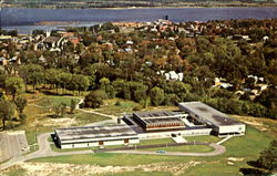 An Aerial View Of Champlain Secondary School Postcard
