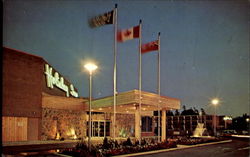 Holiday In Barrie, Hwys. 400 & 27, Essa Road Exit Postcard