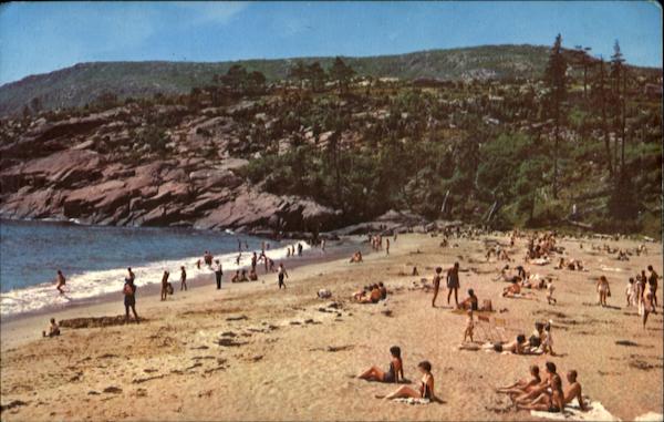 San Beach Bar Harbor, Acadia National Park Maine