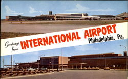 Greetings From International Airport Philadelphia, PA Postcard Postcard