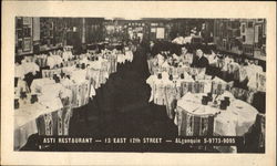 Asti Restaurant, 13 East 12th Street Postcard