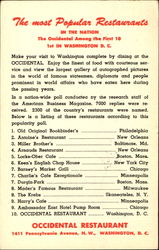 The Most Popular Restaurants Postcard