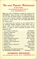 The Most Popular Restaurants Postcard