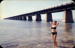 The Seven Mile Bridge On The Overseas Highway To Key West Postcard