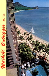 Outrigger Hotel Honolulu, HI Postcard Postcard