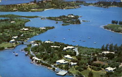 An Aerial View Of Somerset Bridge Bermuda Postcard Postcard