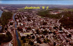 Aerial View Of Lambertville New Jersey Postcard Postcard